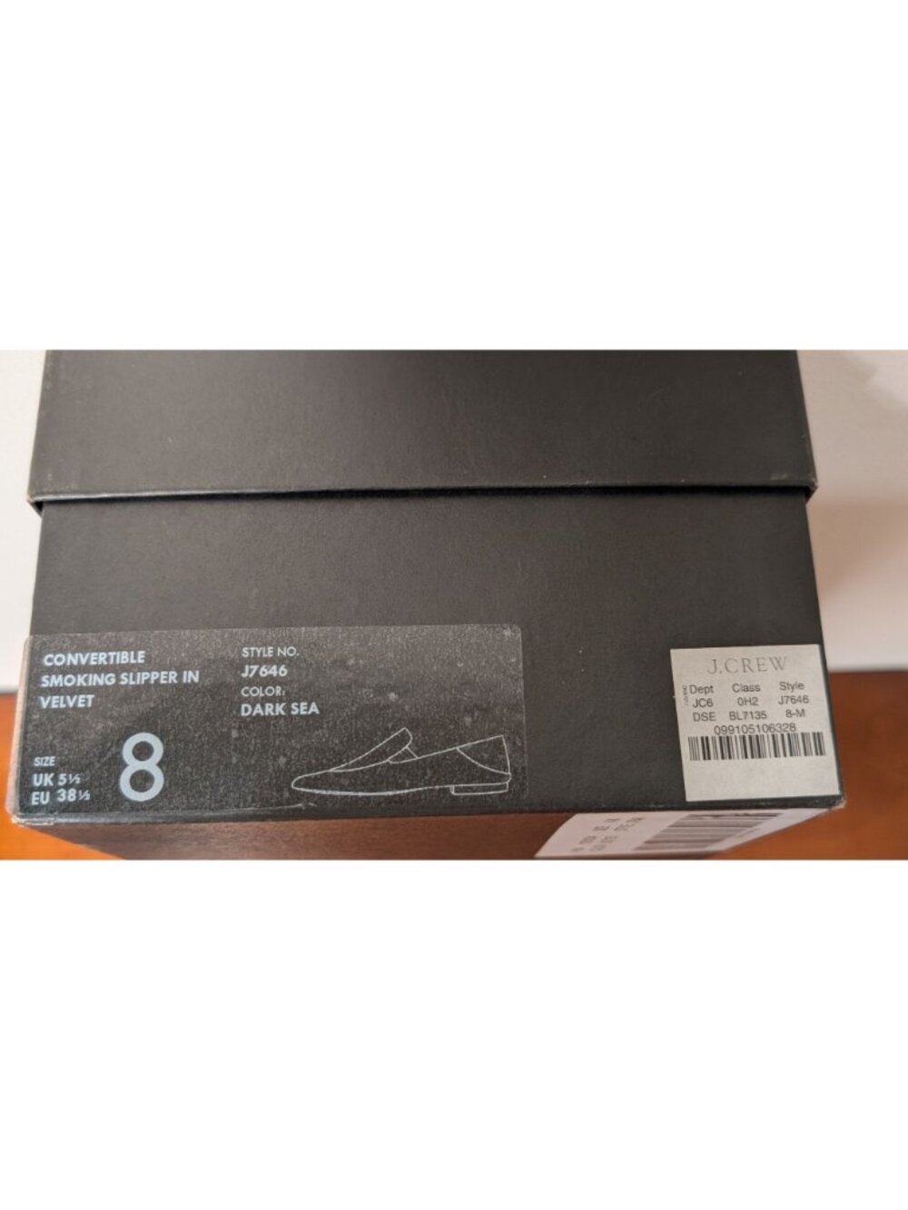 NEW J. Crew Convertible Smoking Slipper in Deep Sea, Women's Size 8/EU 38.5 - Picture 9 of 14